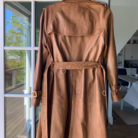 Vintage Leather Burberry Trench Coat - Picture 5 of 5